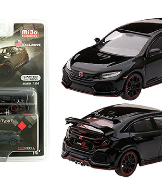 MODELO ESCALA 1:64 MiJo Exclusive – 2017 Honda Civic Type R (FK8)(LHD)(Crystal Black)