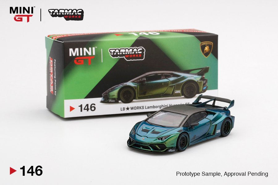 MODELO ESCALA  1:64  LB-Works Lamborghini Huracan GT LHD Special Magic Green Color Limited Edition