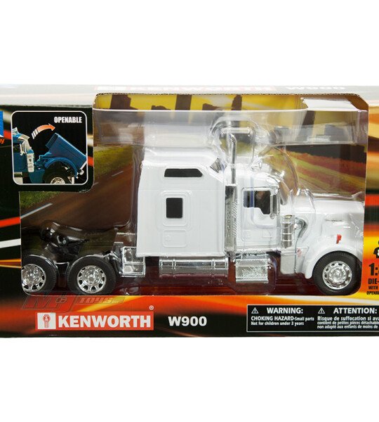New Ray 1:32 Kenworth W900 White Tractor Cab Only – LongHauler - cabezal blanco