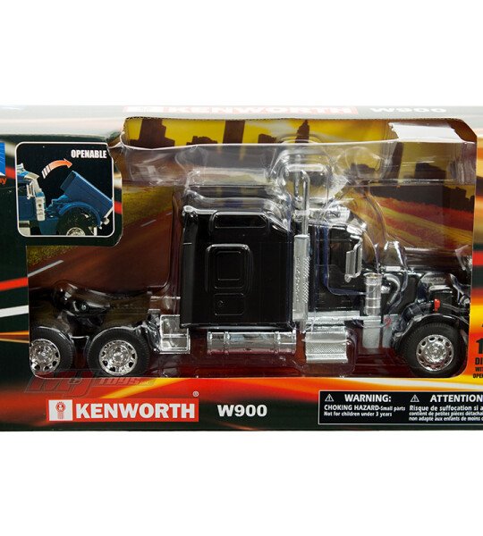 New Ray 1:32 Kenworth W900 Black Tractor Cab Only – LongHauler cabezal negro