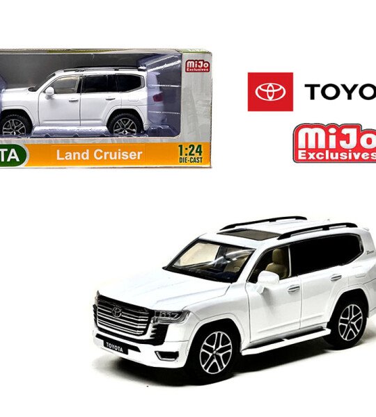Modelo escala 1:24 2023 Toyota Land Cruiser (White) – USA Exclusive