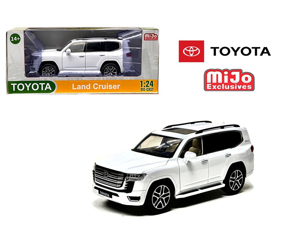 Modelo escala 1:24 2023 Toyota Land Cruiser (White) – USA Exclusive