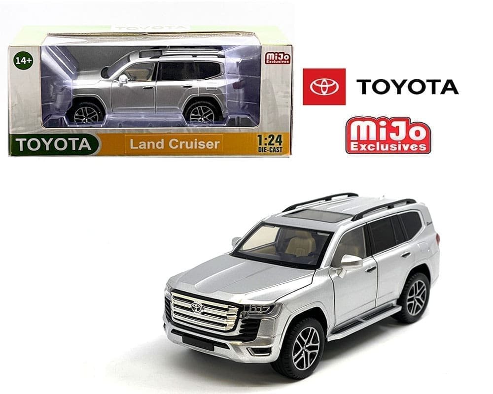 MiJo Exclusives 1:24 Toyota Land Cruiser 2023 – Silver - PLATEADO