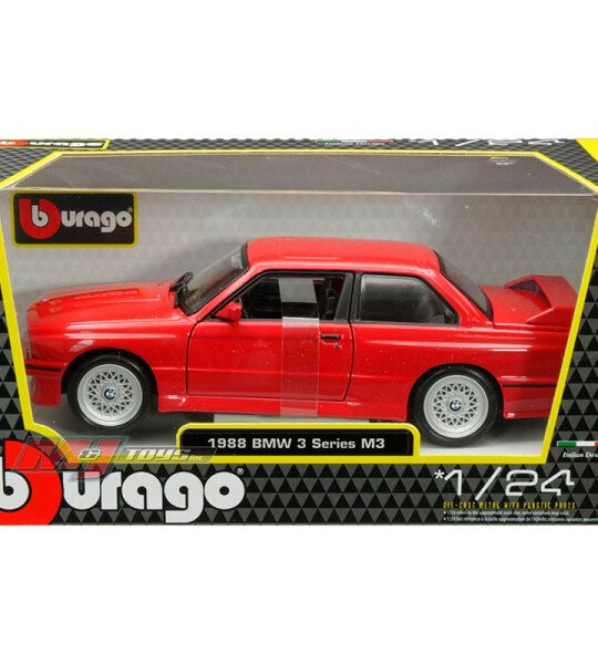 MODELO ESCALA 1:24 1988 BMW 3 Series M3 (E30)(Red) BBURAGO
