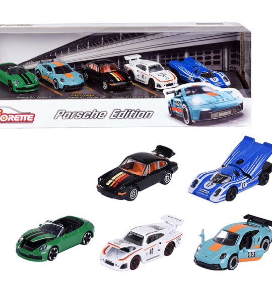 Majorette 1:64 5-Car Set Gift Pack Porsche Edition 2023