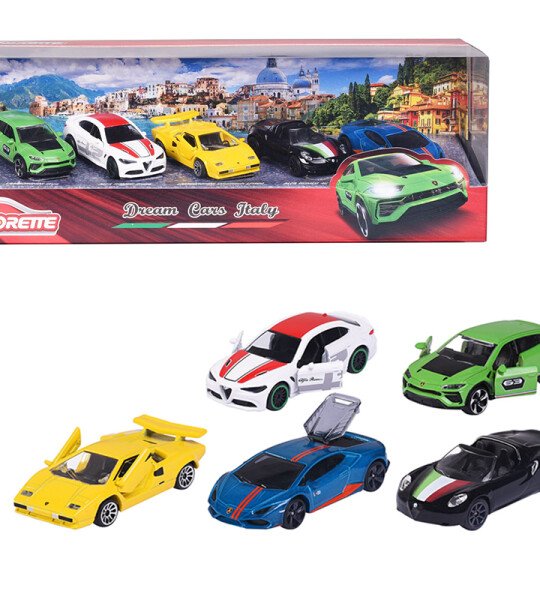 SET DE 5 MODELOS - Majorette 1:64 5-Car Set Gift Pack Dream Car Italy Edition 2023