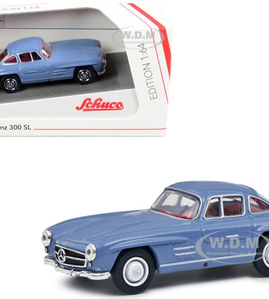 Schuco 1:64 Mercedes-Benz 300 SL Blue - ALAS DE GAVIOTA - MODELO CLASICO