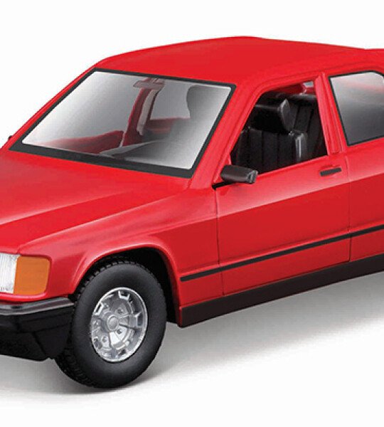 MODELO ESCALA 1/24 BBURAGO ITALIA - 1987 Mercedes-Benz 190E in Red