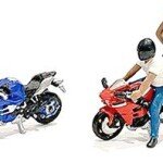 MODELO ESCALA 1/64 Moto Mania Street Biker - Diecast - American Diorama - FIGURAS