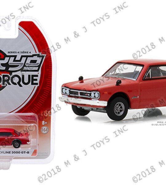 MODELO ESCALA 1:64 Tokyo Torque Series 4 – 1972 Nissan Skyline 2000 GT-R (Red)