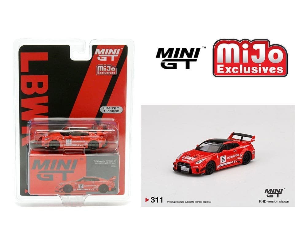 Mini GT 1:64 LB-Silhouette Works GT Nissan 35GT-RR Ver.1 LBWK RHD – MiJo Exclusives – Limited to 3600 pieces
