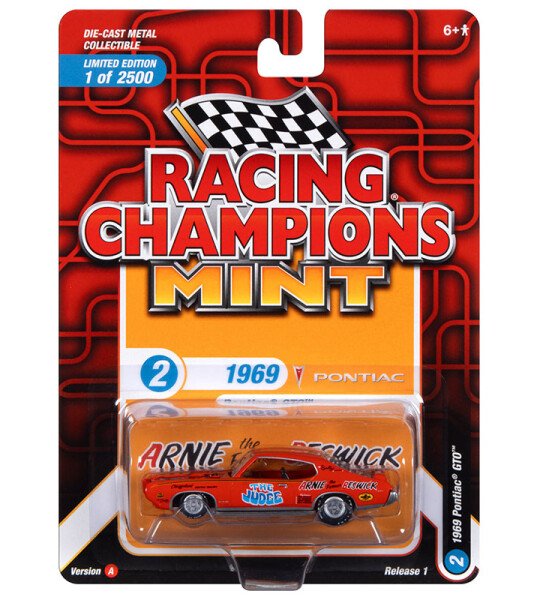 Racing Champions 1:64 1969 Pontiac GTO – Orange – Mint 2023 Release 1 Version A Limited Edition