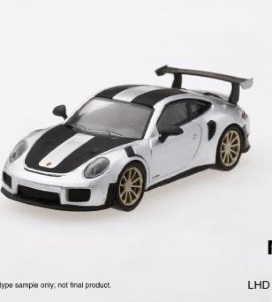 MODELO ESCALA 1/64  Porsche 911 GT2 TURBO RS Weissach Package GT Silver Metallic MINIGT