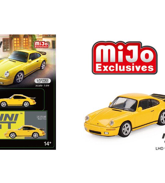 MODELO ESCALA 1:64 RUF CTR 1987 Blossom Yellow Limited Edition – Mijo Exclusives USA