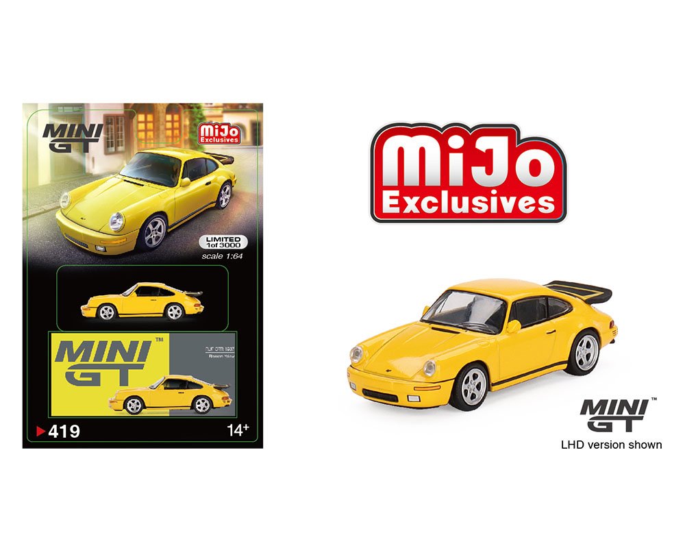MODELO ESCALA 1:64 RUF CTR 1987 Blossom Yellow Limited Edition – Mijo Exclusives USA