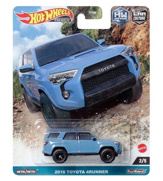 Hot Wheels 1:64 2018 Toyota 4Runner – Blue – Car Culture Off Road –AZUL 4X4