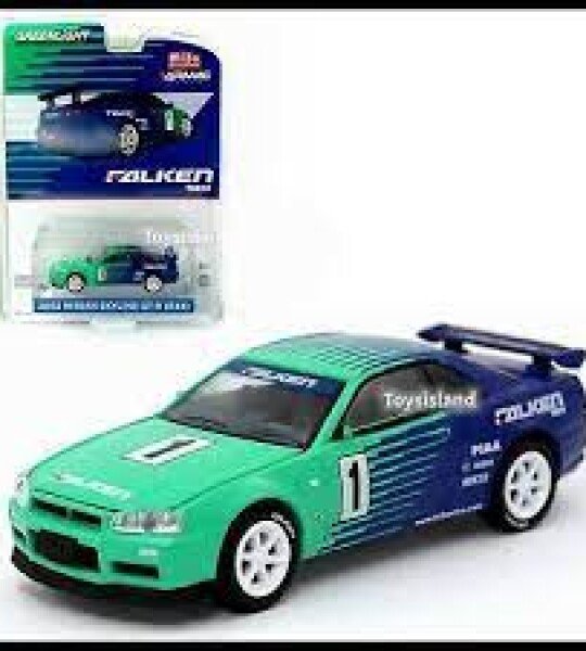 MODELO ESCALA 1:64 MiJo Tarmac Exclusives – 2002 Nissan Skyline GT-R (R34) – Falken Tires