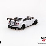 MODELO ESCALA 1/64 MINI GT LB★WORKS Nissan GT-R (R35) White - LIBERTY WALK