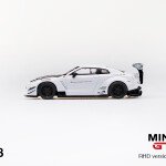 MODELO ESCALA 1/64 MINI GT LB★WORKS Nissan GT-R (R35) White - LIBERTY WALK