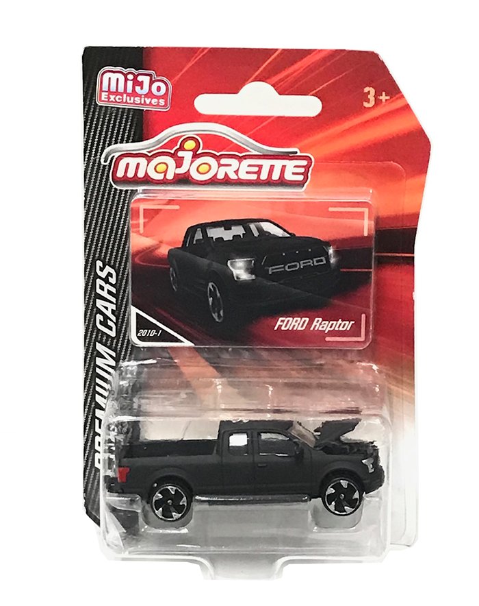 MODELO ESCALA Majorette 1:64 Premium Cars – Ford Raptor F-150 (Matte Black) – MiJo Exclusives