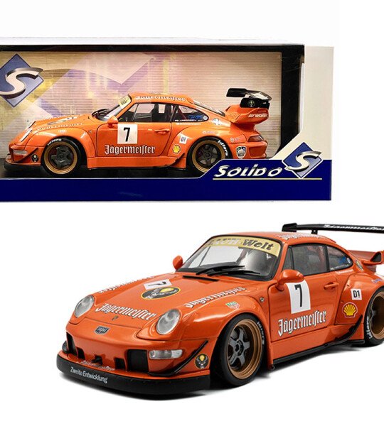 Solido 1:18 PORSCHE RWB Jagermeister #7 – Orange - GERMANY