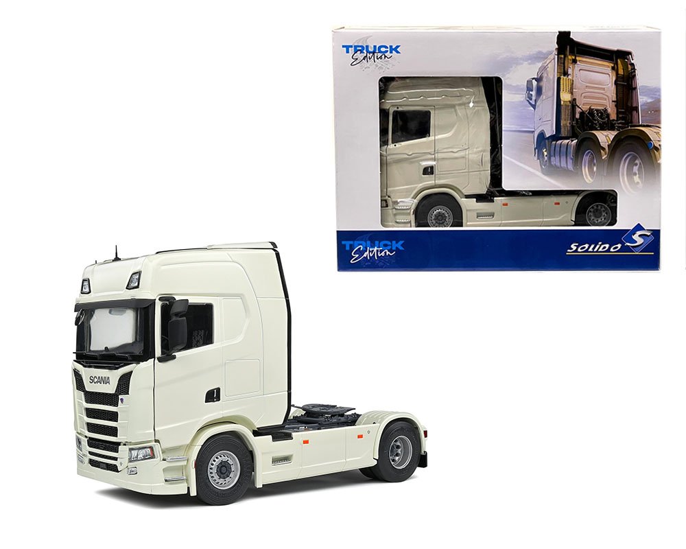 MODELO ESCALA Solido 1:24 Semi Truck Edition Scania S580 Highline – Cream – Limited Edition - CABEZAL