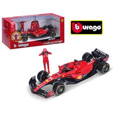 Bburago 1:24 Ferrari Racing SF-23 #16 con figura de Charles Leclerc diecast