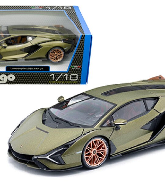 MODELO ESCALA 1:18 Lamborghini Sian FKP 37 (Matte Green) – Plus Series