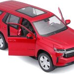 MODELO ESCALA 1/24 2021 CHEVROLET TAHOE - RED DIECAST REPLICA MODEL