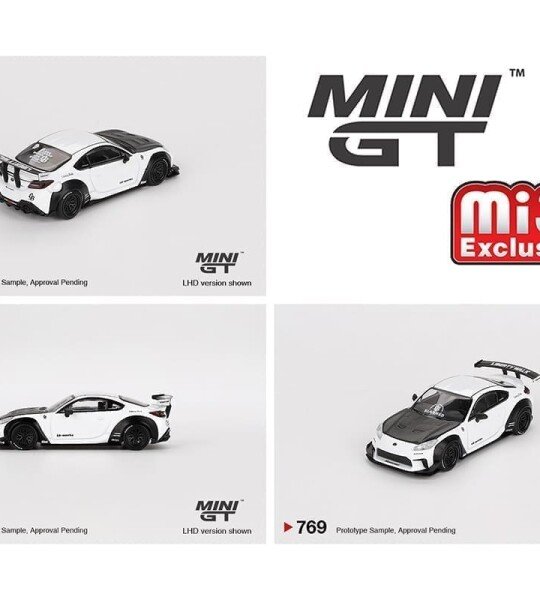 Mini GT 1:64 Toyota GR86 LB★Nation – White- MiJo Exclusives