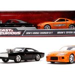 Jada 1:32 Dom’s Dodge Charger & Brian’s Toyota Supra – Twin Pack – Fast & Furious - TWIN PACK RAPIDO Y FURIOSO