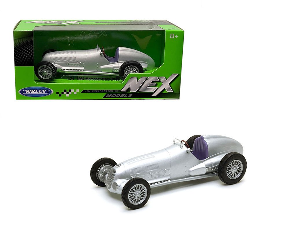 MODELO ESCALA 1:24 1937 Mercedes-Benz W125 – Silver