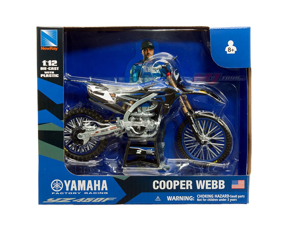 New Ray 1:12 Yamaha Factory Racing YZ450F #2 Cooper Webb – Blue – Motorcycles