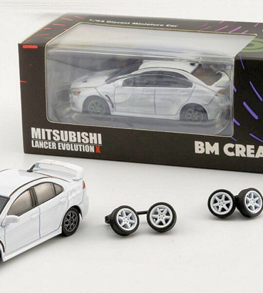 MODELO ESCALA 1:64 Mitsubishi Lancer Evolution (RHD) – White