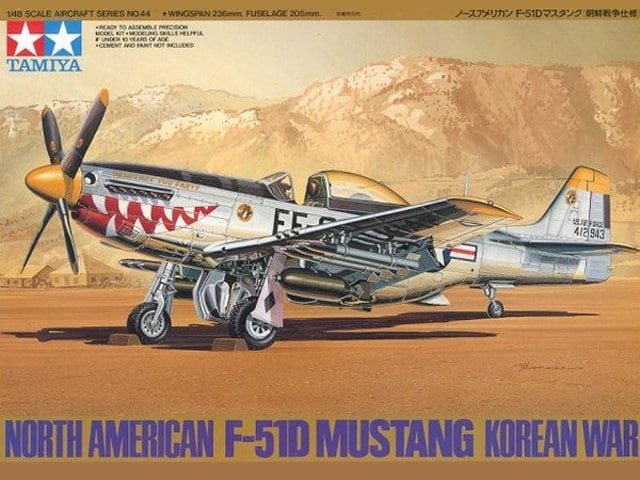 MODELO ESCALA 1/48 GOODYEAR P51D MUSTANG FUERZA AEREA EL SALVADOR PARA ARMAR A ESCALA