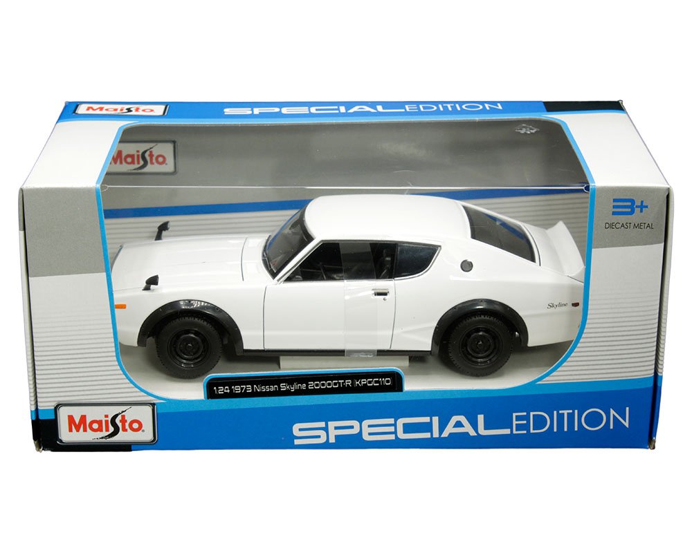 MODELO ESCALA 1:24 1973 Nissan Skyline 2000GT-R (KPGC110)(White) - Special Edition