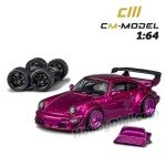 CM Model 1:64 Diecast Model Car - Porsche RWB 964 Widebody Metallic Purple [Indonesia Exclusive]  - MADE IN JAPAN