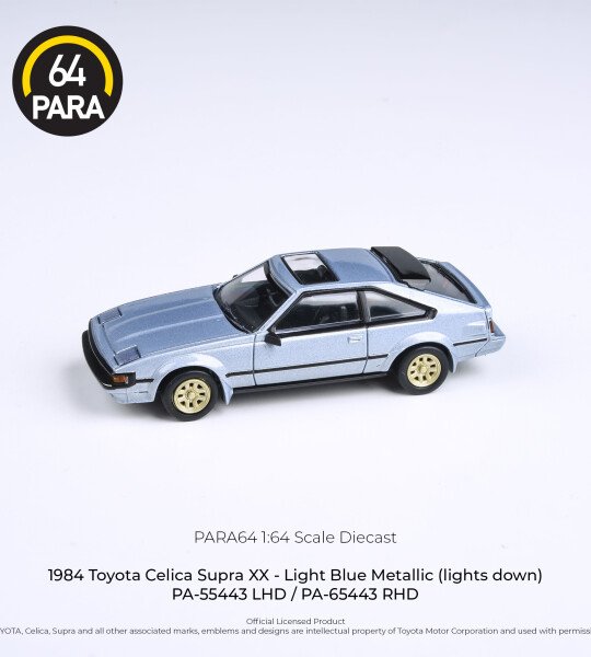 MODELO ESCALA 1:64 1984 Toyota Celica XX – Black (lights up) -PARA64