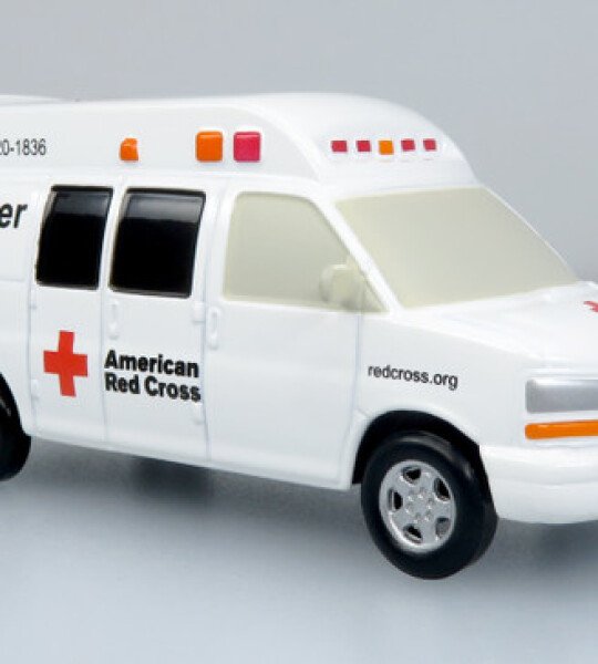 ICONIC REPLICAS ESCAL A1/64 American Red Cross Disaster Relief Unit - Chevrolet Ambulancia CRUZ ROJA