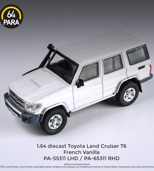 MODELO ESCALA 1:64 Toyota Land Cruiser LC76 – French Vanilla -PARA64