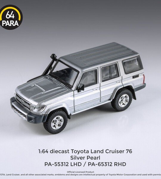 MODELO ESCALA 1:64 Toyota Land Cruiser LC76 – Silver Pearl -PAR64