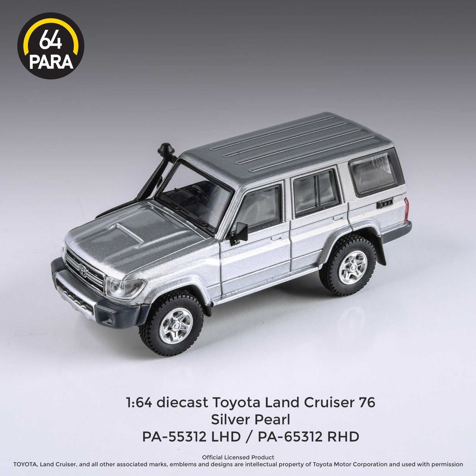MODELO ESCALA 1:64 Toyota Land Cruiser LC76 – Silver Pearl -PAR64