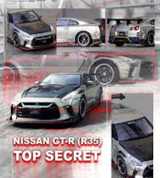 MODELO ESCALA 1:64 NISSAN GT-R (R35) “TOP SECRET” – Grey – IN64-R35TS-MDX24 SKYLINE - SKYLINE ULTRA SECRETO