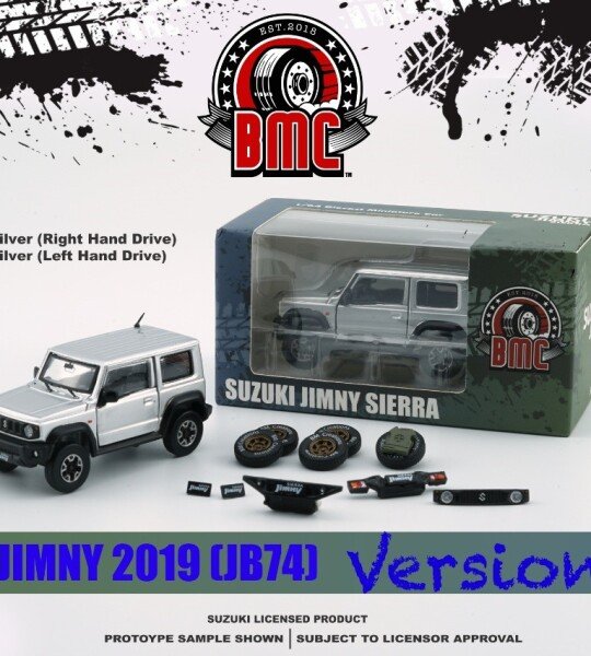 MODELO ESCALA 1:64 Suzuki JIMNY (JB74) 2019 – Silver ( LHD ) – SILVER