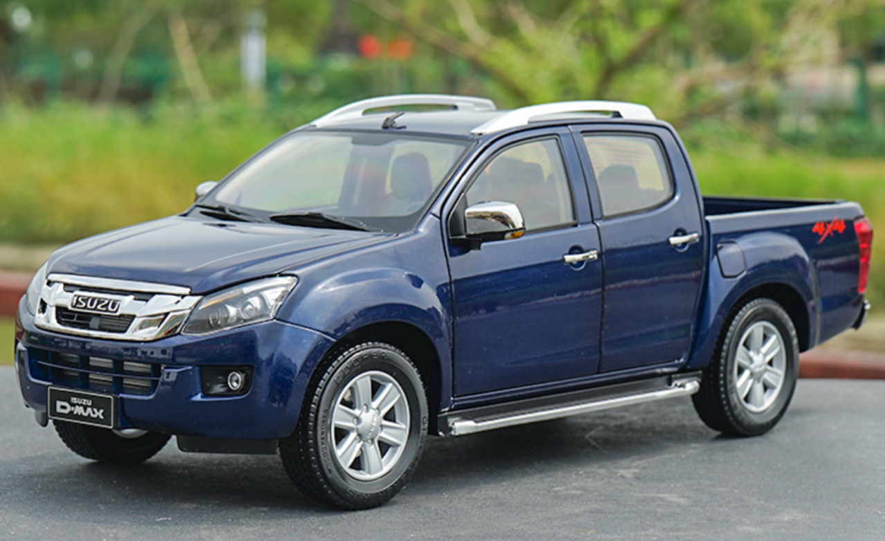MODELO ESCALA 1/18 Dealer Edition Isuzu D-Max DMax J Truck (Blue) Diecast Car Model