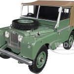 MODELO ESCALA 1/18 DE Land Rover 1949 Green with Brown Canopy 1/18 Diecast Model Car by Minichamps