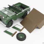 MODELO ESCALA 1/18 DE Land Rover 1949 Green with Brown Canopy 1/18 Diecast Model Car by Minichamps