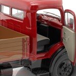 MODELO ESCALA 1/18Mercedes-Benz L911 Flatbed Truck with Cover ruby red Schuco - CAMION METALICO MADE IN GERMANY