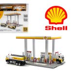 CCA 1:64 Shell Gas Station Playset with Volvo Oil Tanker & Volvo Tow Truck (9.75″ L x 5.5″ W x 5.5″ H) - GASOLINERA