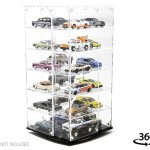 VITRINA MINI GT - Showcase 1:64 24-Cars Display Desk Top Spinner with Cover (6.5″x 6.5″x13.5″) – exhibidor